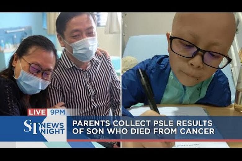 ST News Night: Orang tua mengumpulkan hasil PSLE dari anak yang meninggal karena kanker